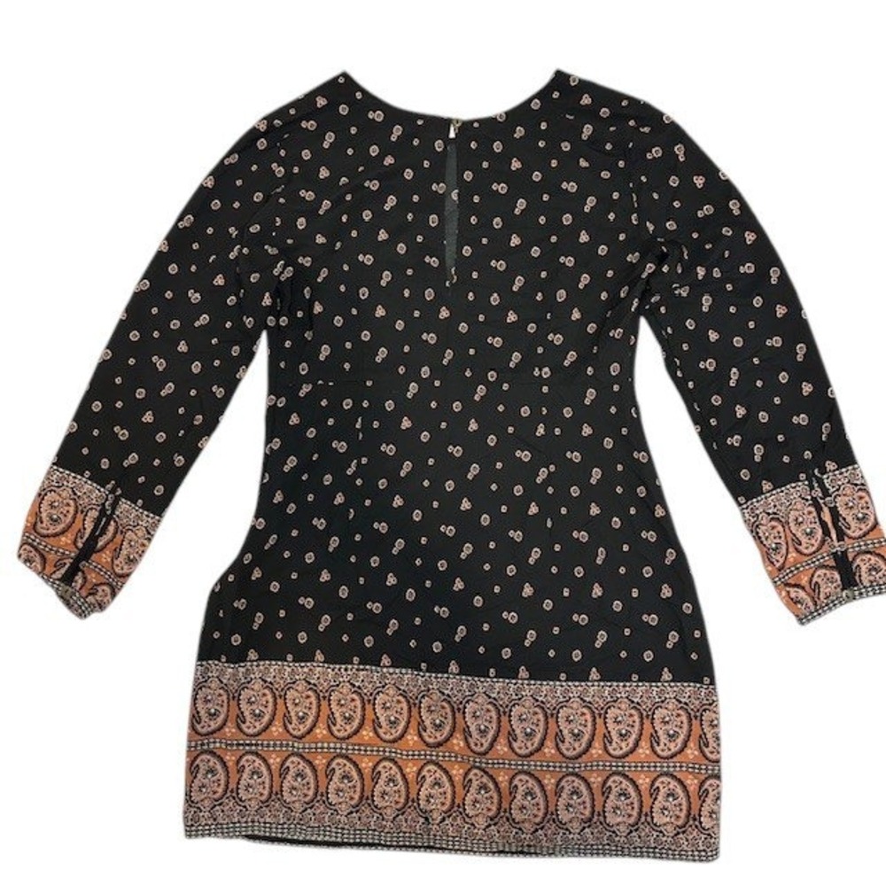Abercrombie & Fitch Women's Paisley Long Sleeved Keyhole Dress Size Med - Picture 2 of 16